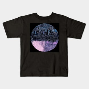 transect the dark in the city ecopop collage art Kids T-Shirt